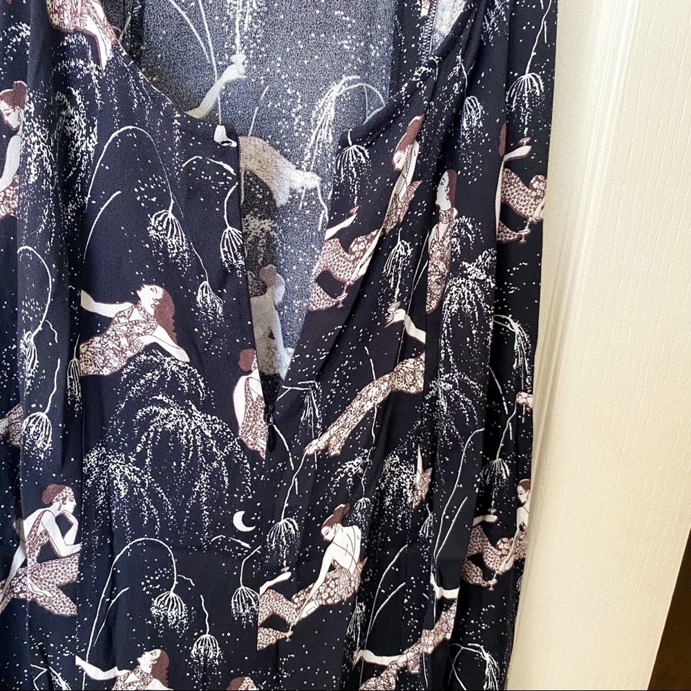 Reformation Dress Gavin Midi Slit Open Back Champagne 0 EUC - Picture 5 of 8